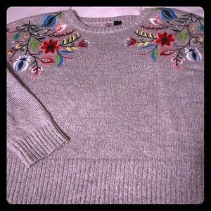 Embroidered sweater